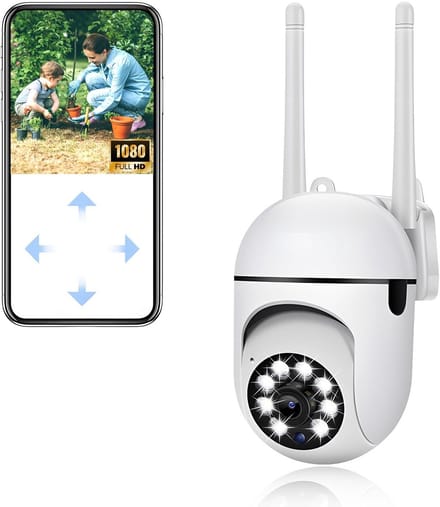Beveiligingscamera - Wifi camera - Huis bewaken - 360 graden dekking - 1080p HD - Wit