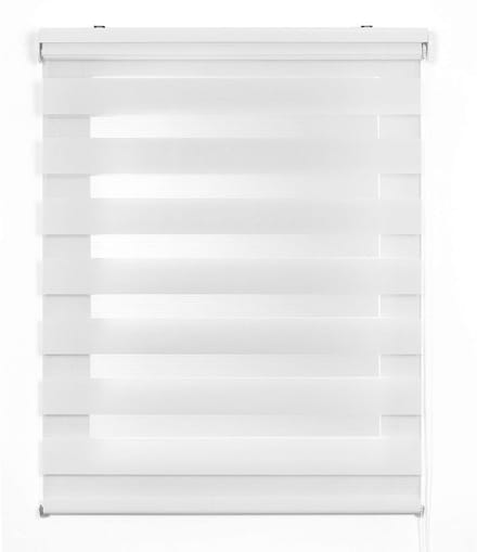 Storesdeco - Duo rolgrodijn – stijlvol dubbel textiel in wit 150x180 cm
