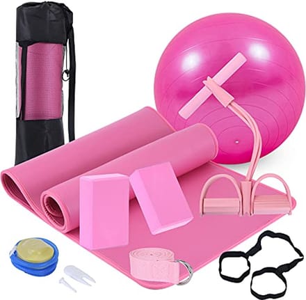 Yogamatset voor beginners - 11-delige yoga kit met accessoires