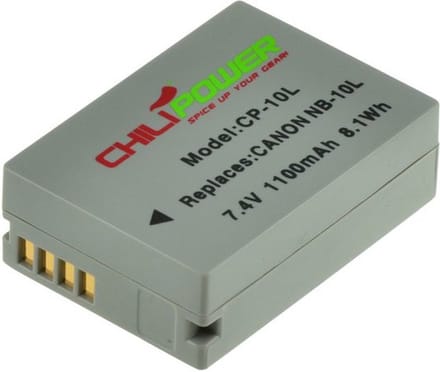 ChiliPower NB-10L accu voor Canon - 1100mAh