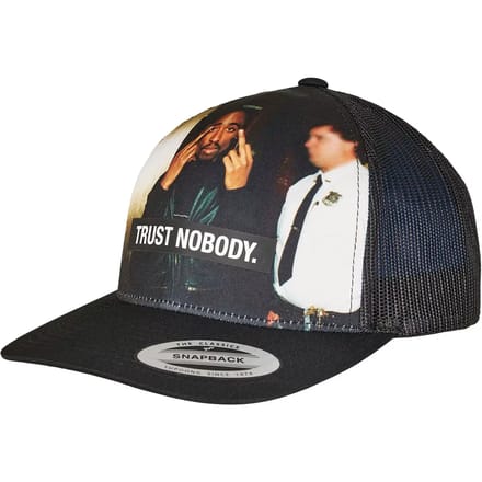 Mister Tee Tupac - Tupac Trust Nobody Retro Trucker black one size Trucker pet - Zwart