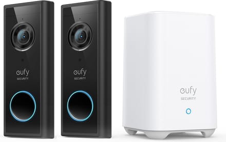 eufy security S220 2K Draadloze Video Deurbel 2 stuks + eufy HomeBase 2 - Bundelvoordeel