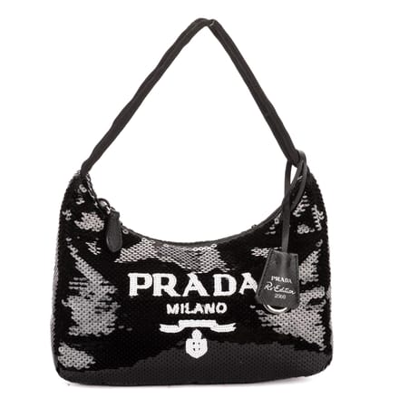 Re-Edition 2000 Sequinned Mini Bag   Handtas