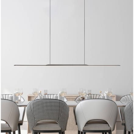 LED hanglamp PURE Surface, grijs, 125 cm, aluminium 3.000 K