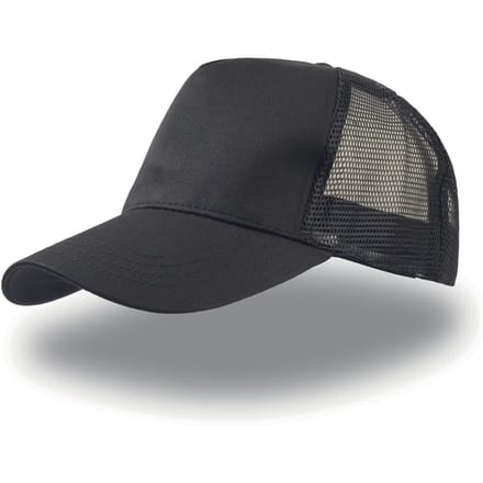 Atlantis Headwear Rapper Cotton Cap AT511 - Black/Black - One size