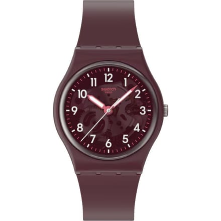[Swatch] Montre THRU THE CROWN GLASS GENT BIOSOURCÉE SO28R115 Rouge black
