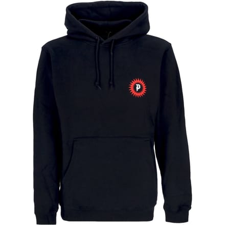 Heren rode pet-hoodie zwart