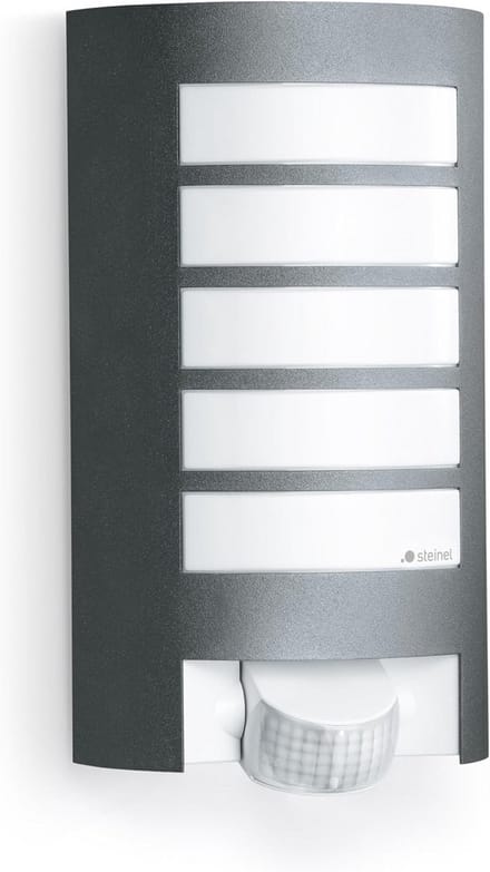 Buitenlamp met sensor - Moderne sensorlamp - Veiligheid woning - 180 graden sensor - 10 meter bereik - Antraciet