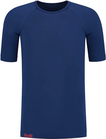 Skafit Casual heren ondershirt maat S - navy - ademend - antibacterieel - stretch - platte naden - extra lengte