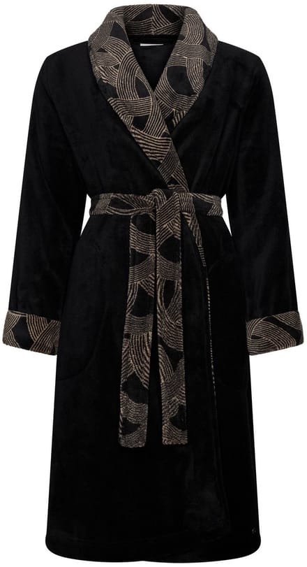 Pastunette Premium - Badjas - Balance - Zwart - Fleece - Maat M