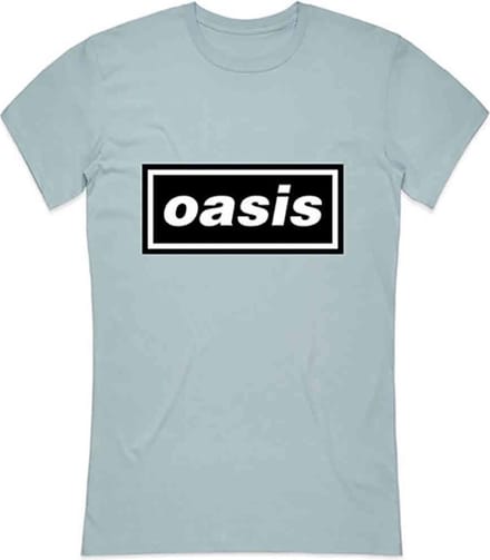 Oasis - Decca Logo Dames T-shirt - S - Blauw