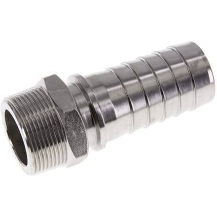 38x54 mm & R1-1/2'' RVS 1.4301 Slangpilaar met Buitendraad DIN EN 14423