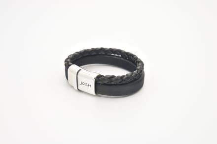 Josh-9110-Armband-Zwart-Heren-21,5cm