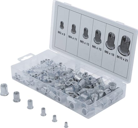BGS Assortiment popmoeren aluminium 150 delig