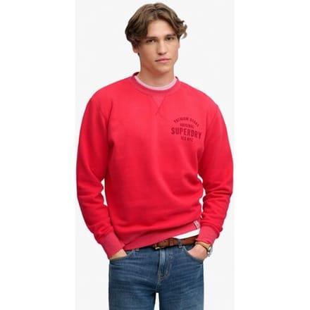 Superdry Block Text Ronde Hals Sweatshirt Red Grootte: Xxxl