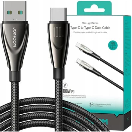 Joyroom Pioneer Series SA31-AC6 USB-A / USB-C Cable 100W 1.2m - Black
