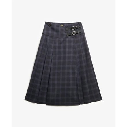 Superdry - Halflange geruite plooirok - Dames - Rokken