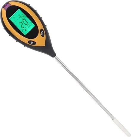 Thuys PH Meter Grond – 4 in 1 PH Meter – Digitaal – Voor Plantenverzorging – Bodemetester – Vochtigheidsmeter – Watermonitor Sensor