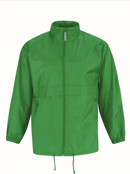 B&C Windbreaker - sirocco windjas - grasgroen - heren met capuchon M Groen