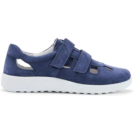 Extra grote leren sneaker met gaatjes voor dames Pédiconfort