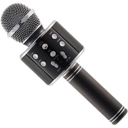 Microphone sans fil - WS-858 - Métal - Bluetooth - Portable et durable noir