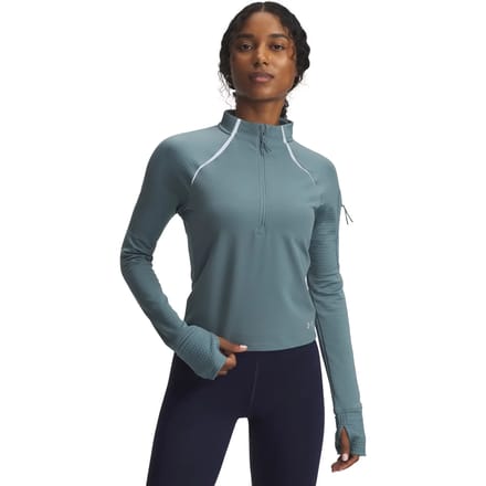 Under Armour Velociti Pro Cw Sweatshirt Met Halve Rits Grijs M Vrouw
