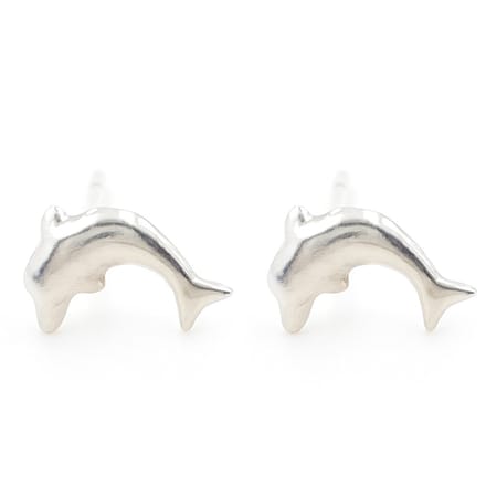 Zilveren oorknopjes dolfijntje 10mm