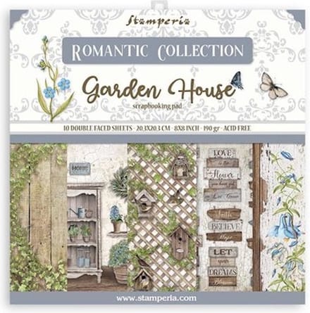 Stamperia - Romantic Garden House 8x8 Inch Paper Pack (SBBS54)