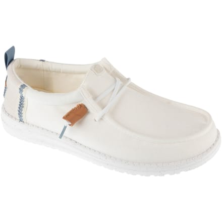 Hey Dude Wally Summer Linen - Mocassins - Wit/Grijs - Linnen - Maat 42