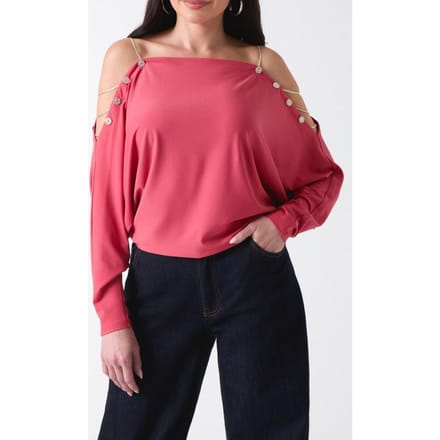 GUESS Adri Top Flowering Peony Größe: M | Longsleeves Outlet | Damen