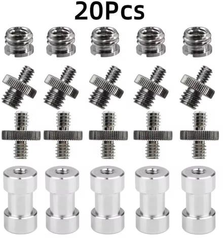 Garpex® Camera Adapter Schroeven Set - 1/4” en 3/8” Converter Set - Voor Camera, Statief & Accessoires