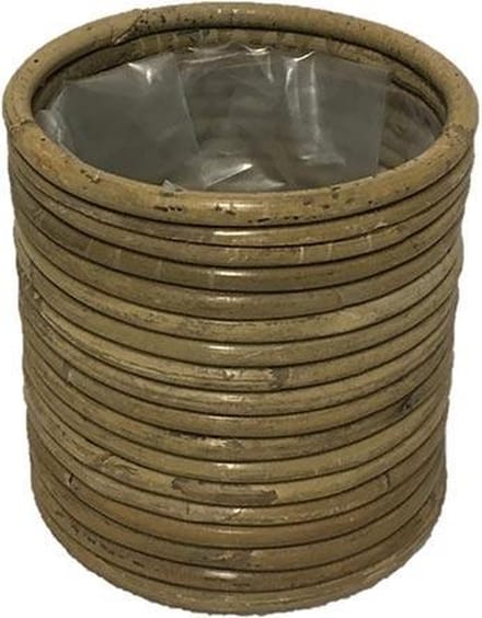 Van der leeden - Pot Rond Streep Grey - 14x18 cm