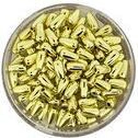 0802-06934 Parels druppelvormig goudkleurig metallic 3x6 mm