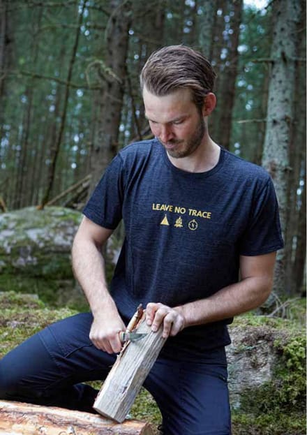 Ivanhoe t-shirt Agaton Trace voor heren - 100% merino wol - Groen