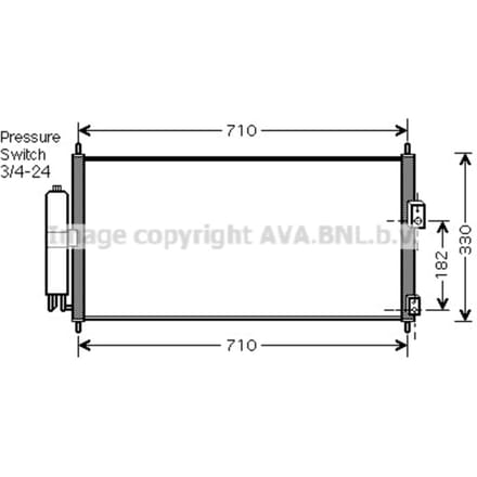 Condensator, airconditioning AVA COOLING DN5270D AVA