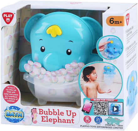 Play badspeelgoed olifant bubbels badplezier multikleuren.