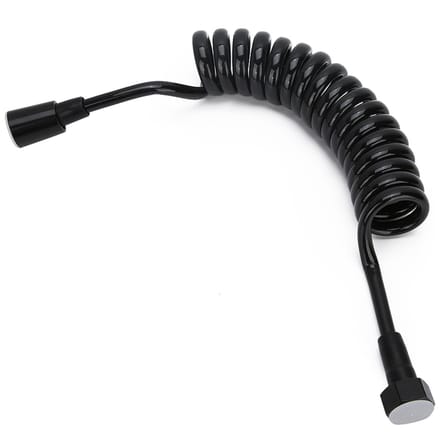 2m Koperen Dop Bidet Doucheslang Flexibele Intrekbare Veer Doucheslang Accessoire black