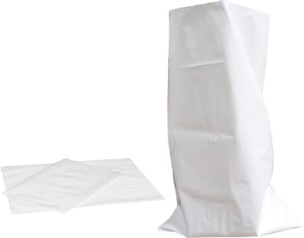 Puinzakken - LDPE - Vuilniszakken - Wit - 55x90 cm - 10 stuks