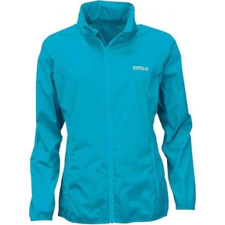 Turquoise lichtgewicht dames regenjas Packable van Pro-X Elements 5XL