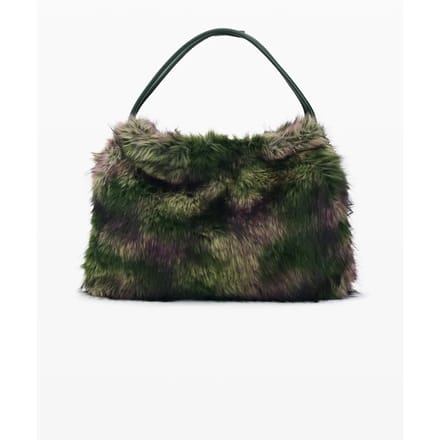 Desigual handtas Camo Fur Lacroix Shoulder Bag Dark Kaki groen