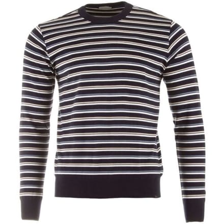 Paul & Shark Trui Pima Riviera Stripe Crewneck Navy / male