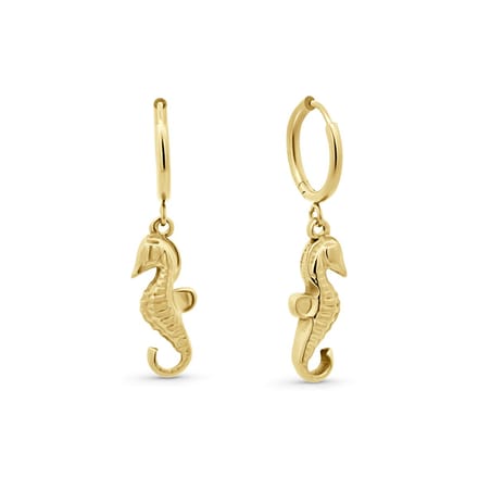 8CE-70621 - CO88 Collection – Oorbellen zeepaardje – goudkleurig