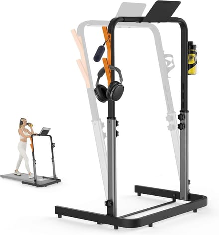 Handgreep voor wandelpad - Loopband stuur - Veilige training - Met telefoonhouder - 569 cm breed - Zwart