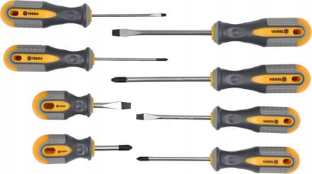 Vorel - Schroevendraaier Set - 8-delig - Ergonomische Handgrepen - CrV Staal