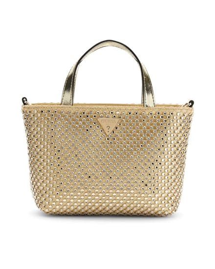 GUESS handtas schoudertas Tasmin Mini Tote Gold goudkleurig
