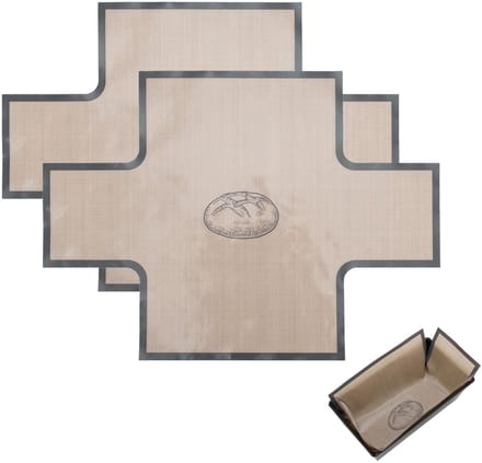 Dailygoods- Broodvormliners - Herbruikbare Siliconen - Antiaanbaklaag - Hittebestendig - 2 Stuks - 37x27cm - Bakmat
