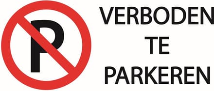 Verboden te parkeren 40x30cm
