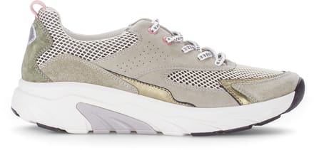 GABOR ROLLINGSOFT DAMES SNEAKERS BEIGE 86.935.34 VEL/MESH/PERL/CERVO-OASI/CREME/VANILLA maat 38.5