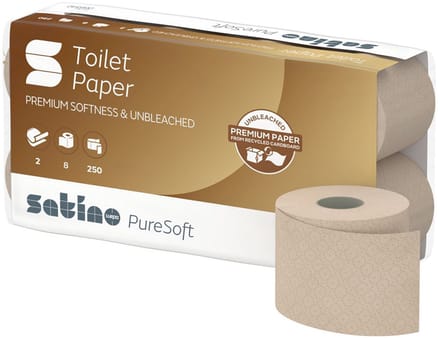 satino by wepa toiletpapier PureSoft, 2-laags, bruin