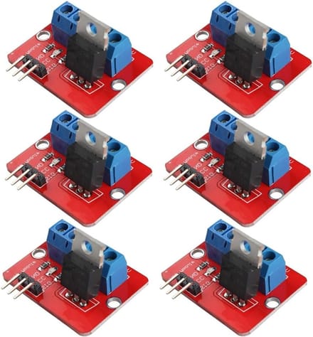 6 Stuks MOSFET Driver Module voor Arduino, Raspberry Pi en MCU - Schakelknop Controleerbaarheid en Stroombeheer